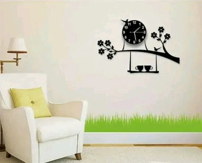Large Black & White Acrylic Wall Clock