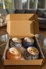 Decorative Floral Scented Tin Candles – Set of 4