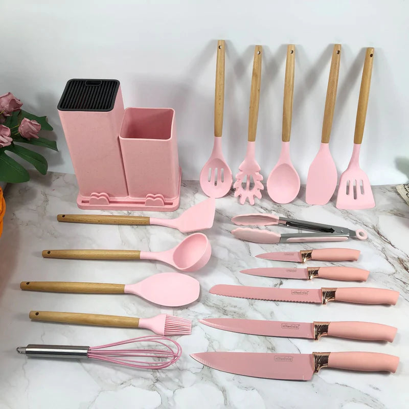 19-Piece Kitchen Tool & Knife Set
