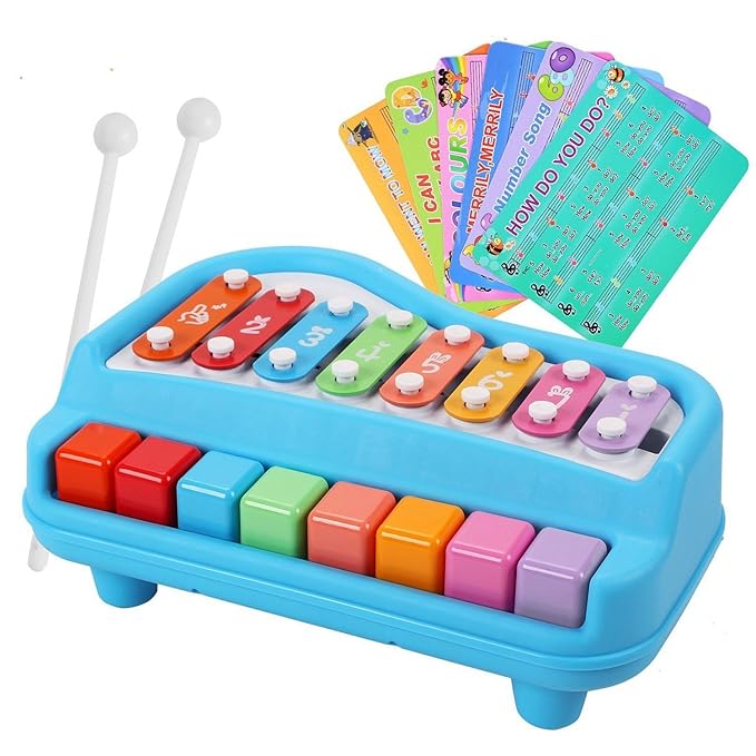2-in-1 Piano & Xylophone Musical Toy for Kids