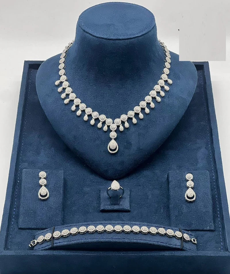 Teardrop Crystal Jewelry Set