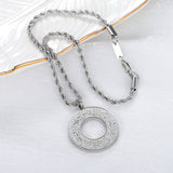 Round Arabic Engraved Pendant Necklace 🌙