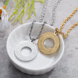 Round Arabic Engraved Pendant Necklace 🌙