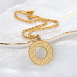 Round Arabic Engraved Pendant Necklace 🌙