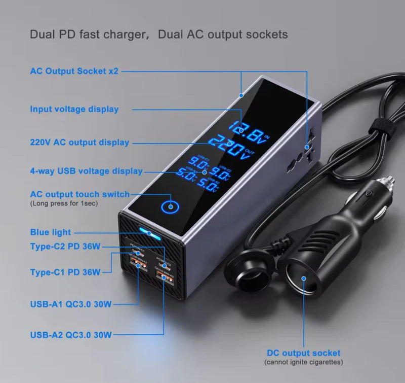 Socket Car Power Inverter 300W