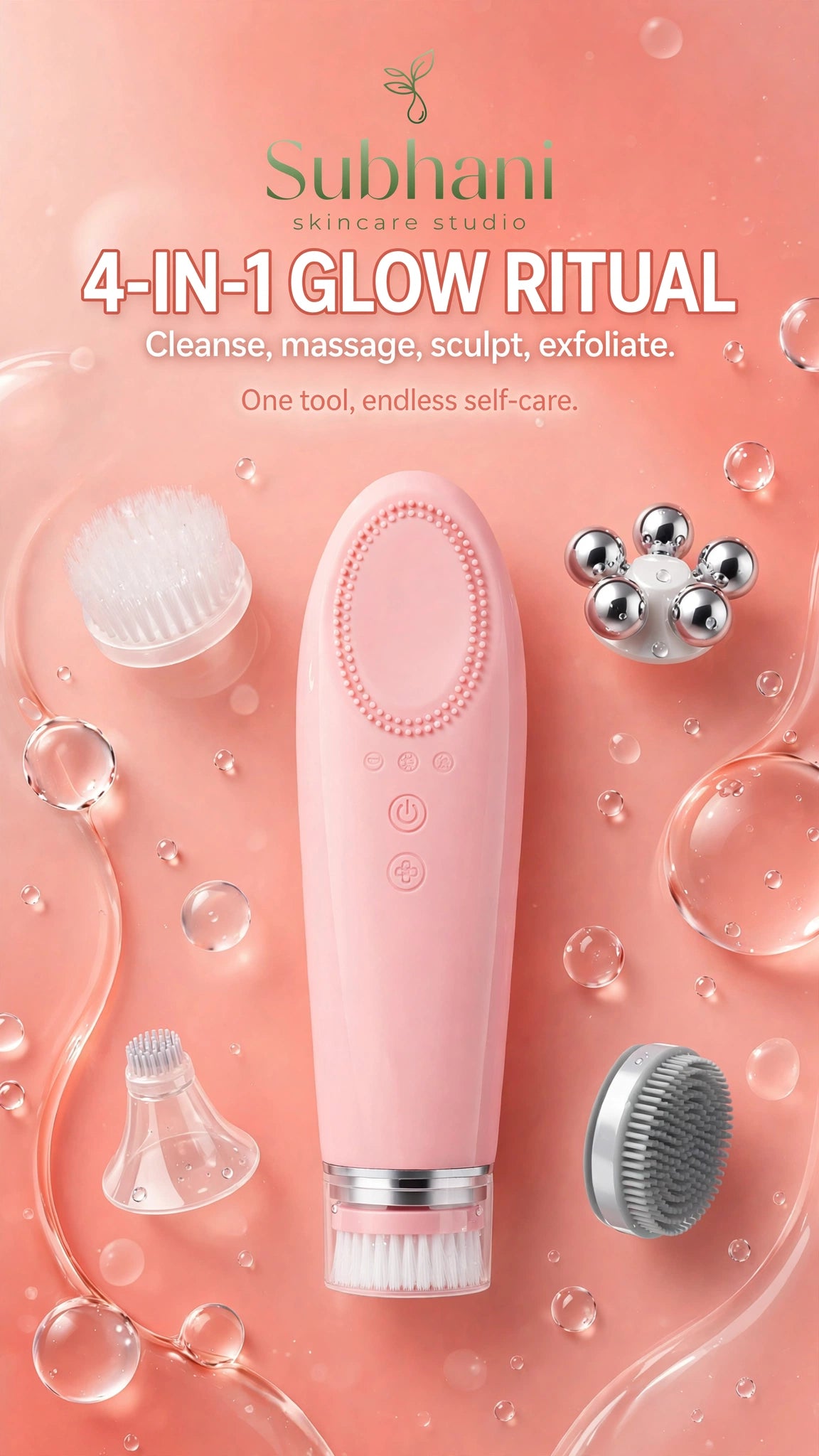 4-in-1 Rechargeable Face Massager