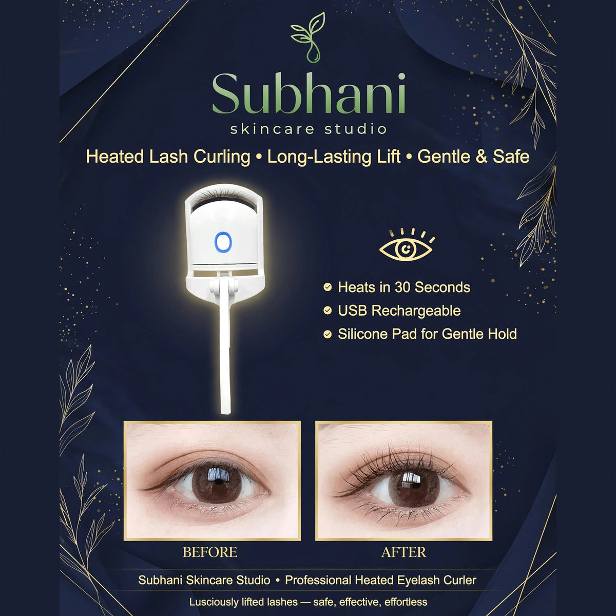 Rechargeable Heated Eyelash Curler