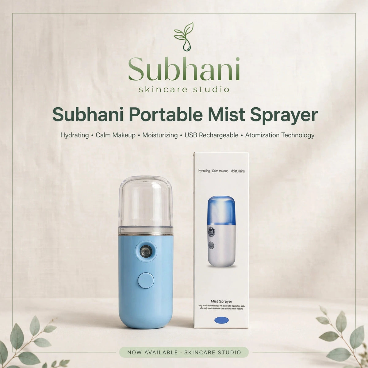 USB Rechargeable Facial Mist & Hydration Device