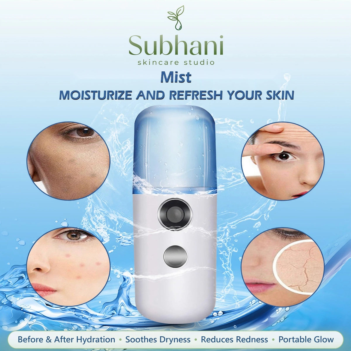 USB Rechargeable Facial Mist & Hydration Device