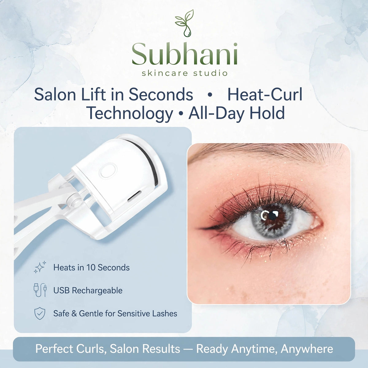 Rechargeable Heated Eyelash Curler