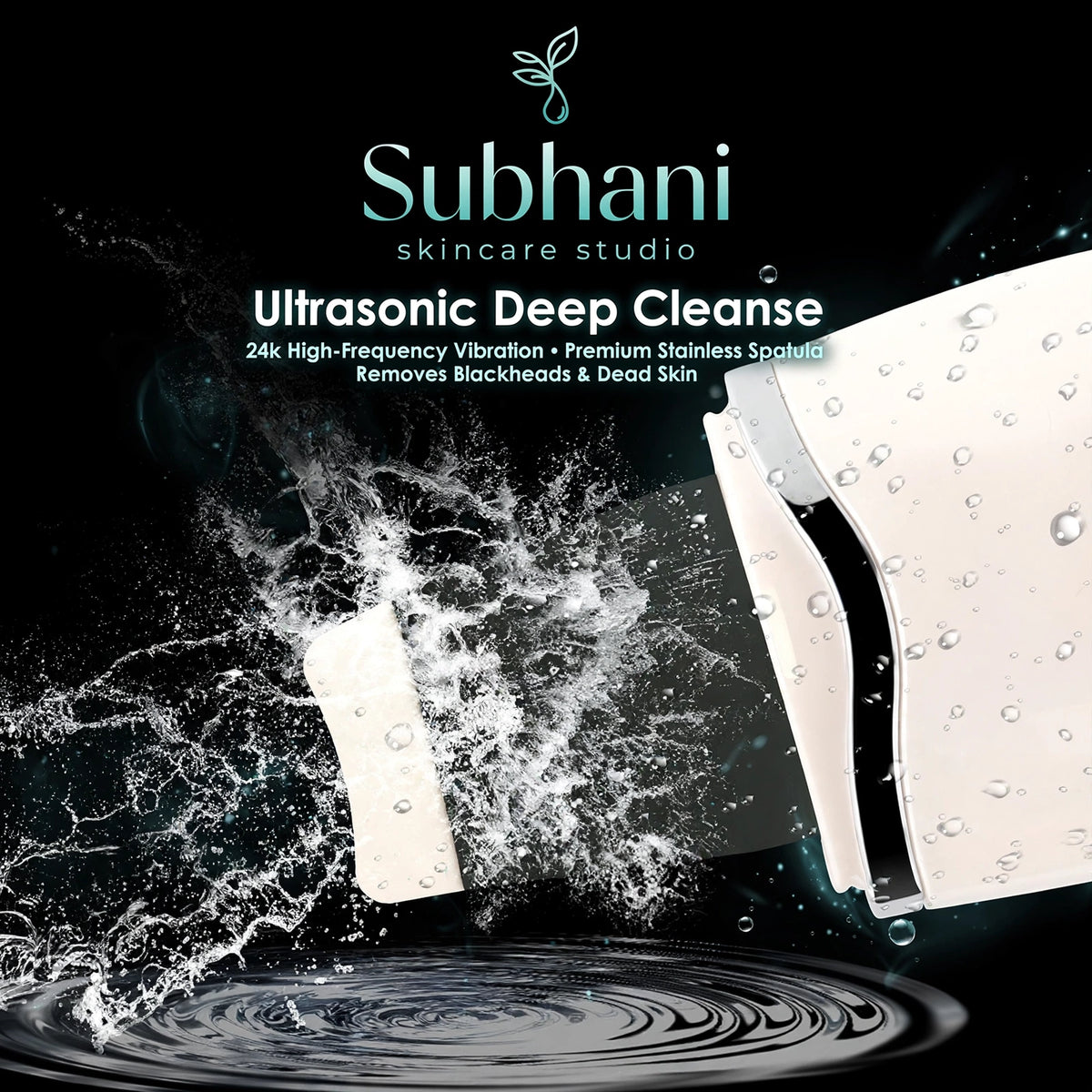 3-in-1 Ultrasonic Facial Skin Scrubber